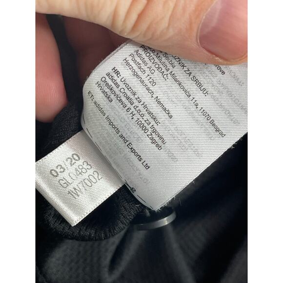 Adidas Shirt Mens Medium Black Soccer Polo FC Footfire Lubbock TX Short Sleeve - Picture 10 of 11